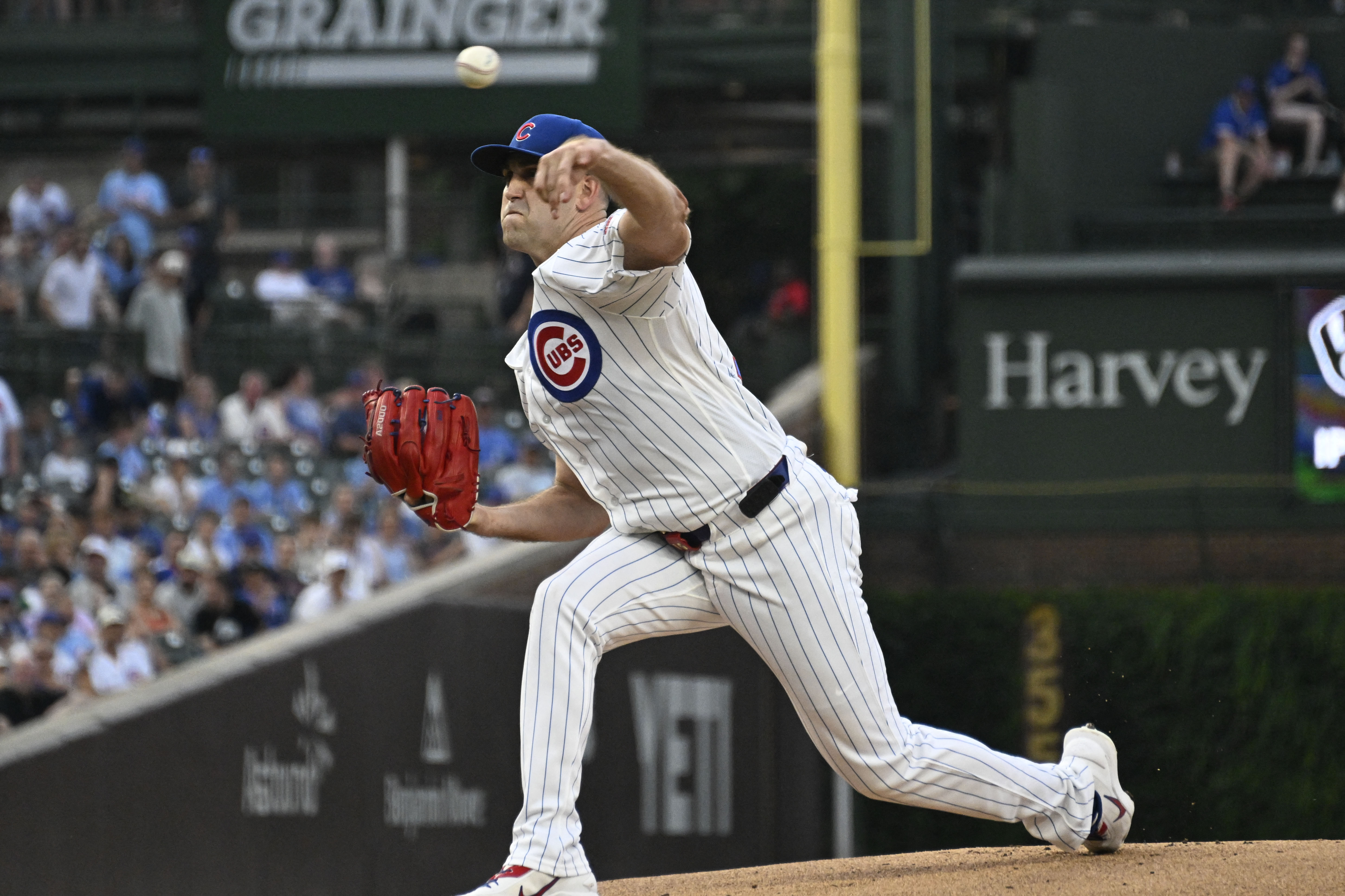 Chicago Cubs pitcher Matthew Boyd delivers a pitch as we make our best NRFI picks today.