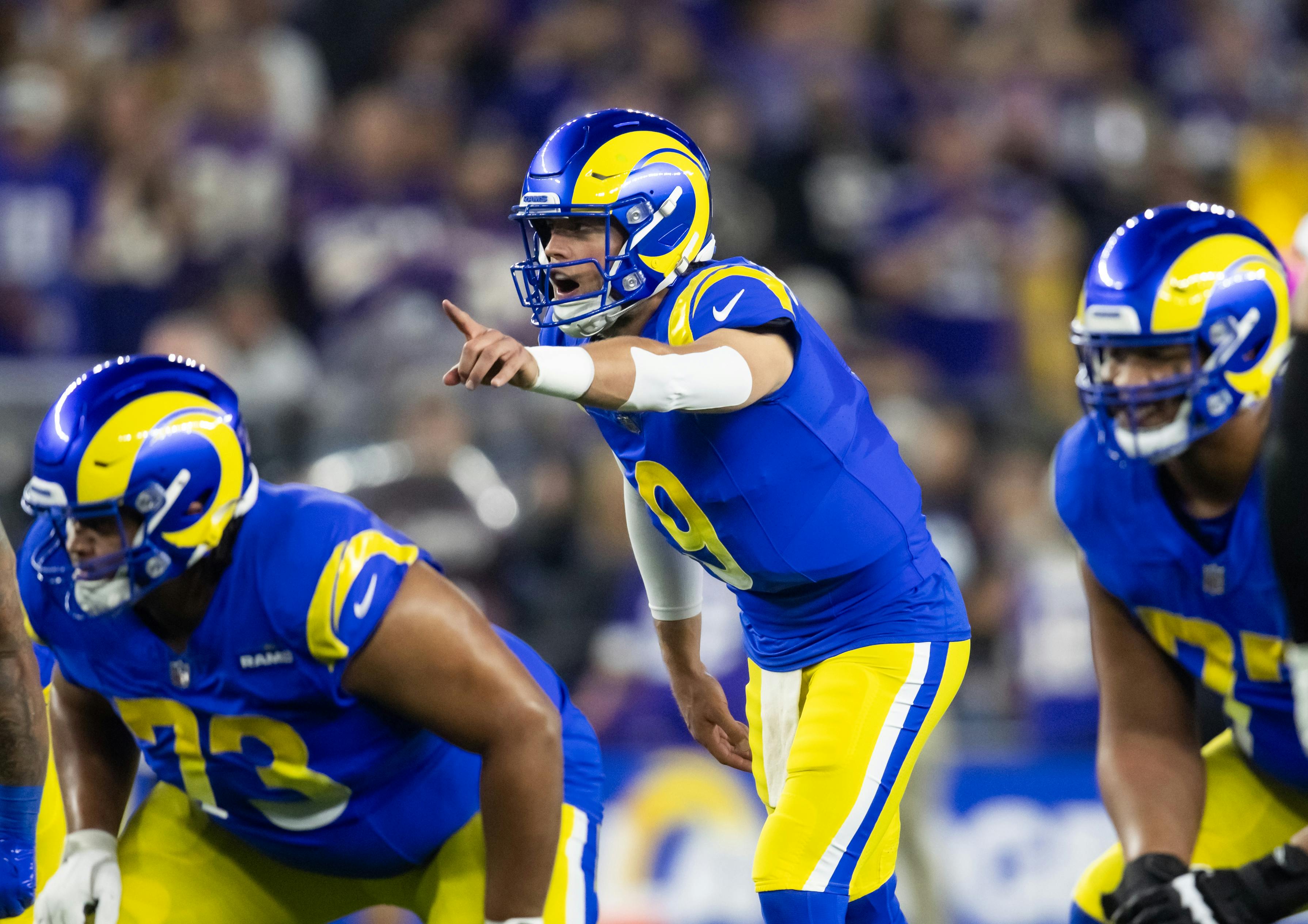 Los Angeles Rams quarterback Matthew Stafford against the Minnesota Vikings as we offer our Super Bowl picks and the case for and against every NFL playoff team to win the Super Bowl entering the NFL Divisional Round.