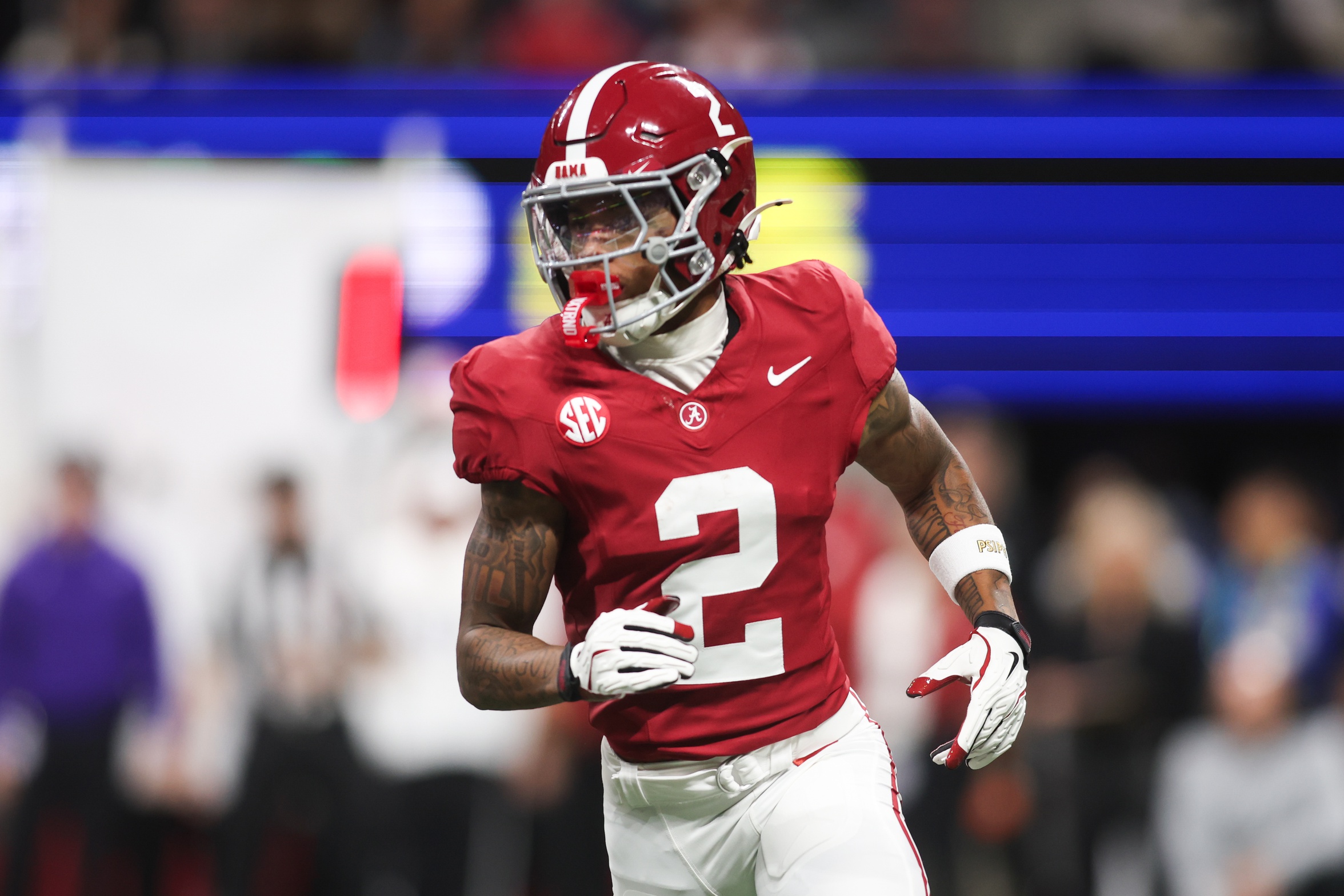 Alabama Crimson Tide wide receiver Ryan Williams looks on, and he's featured in our Alabama vs. Oklahoma same-game parlay