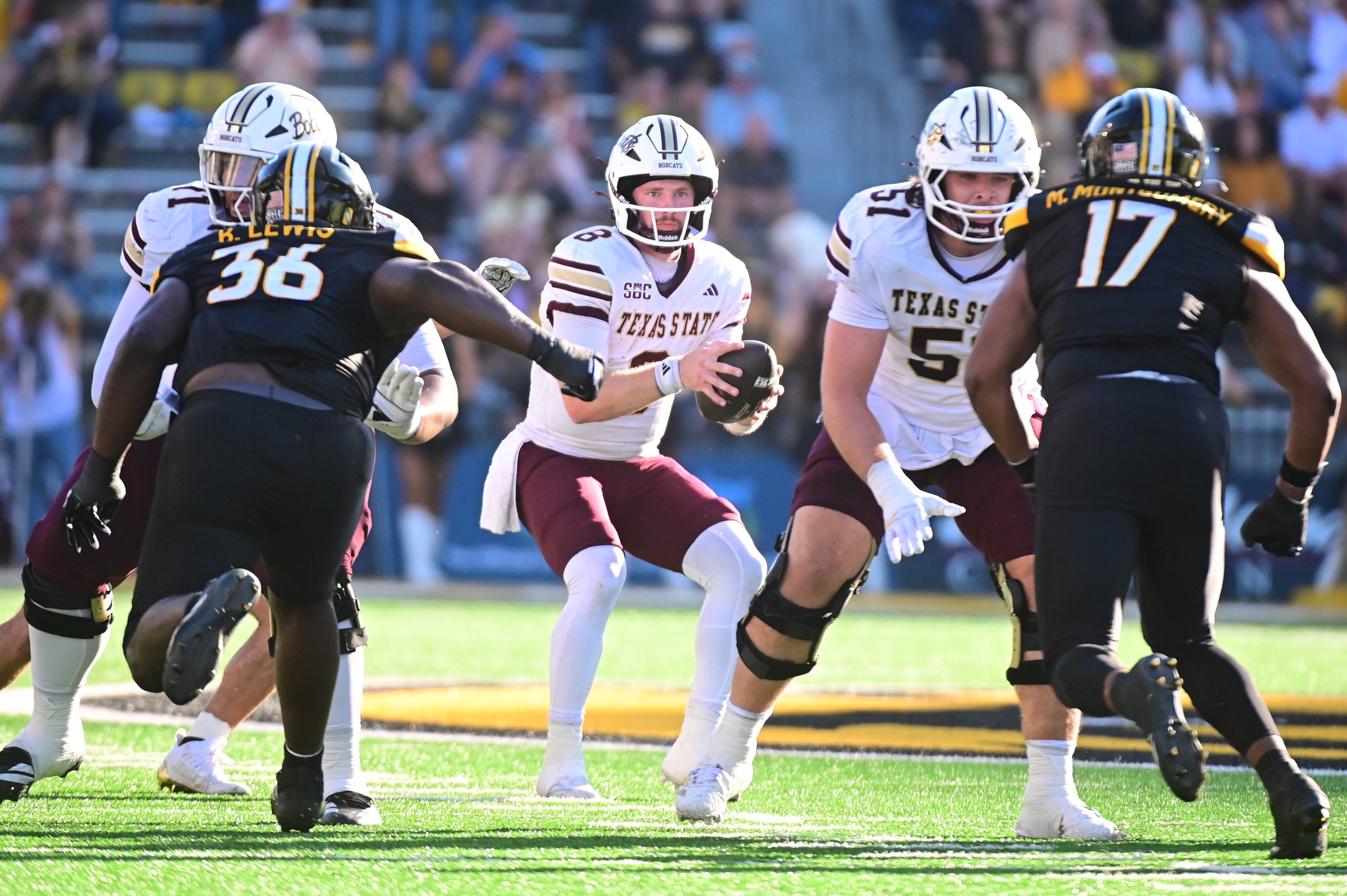 exas State Bobcats quarterback Brad Jackson looks to pass against the Southern Miss Golden Eagles, and he's featured in our Rice vs. Texas State predictions