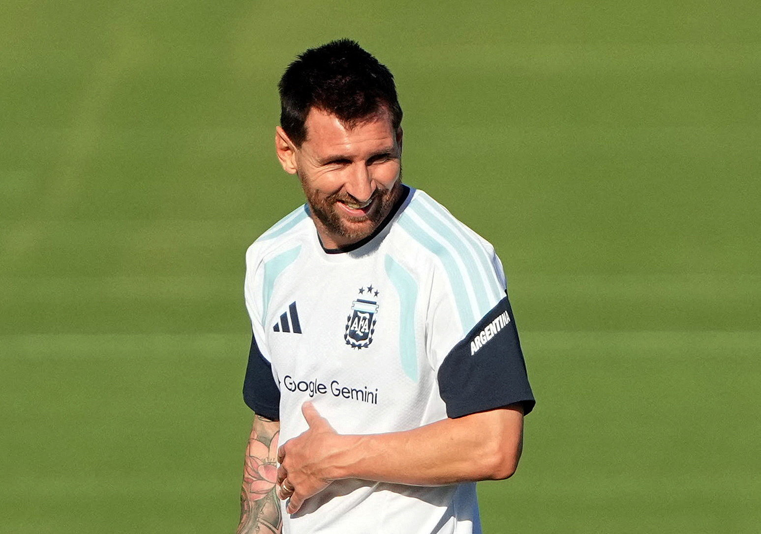Argentina's Lionel Messi during training as we break down our Argentina vs. Algeria prediction.