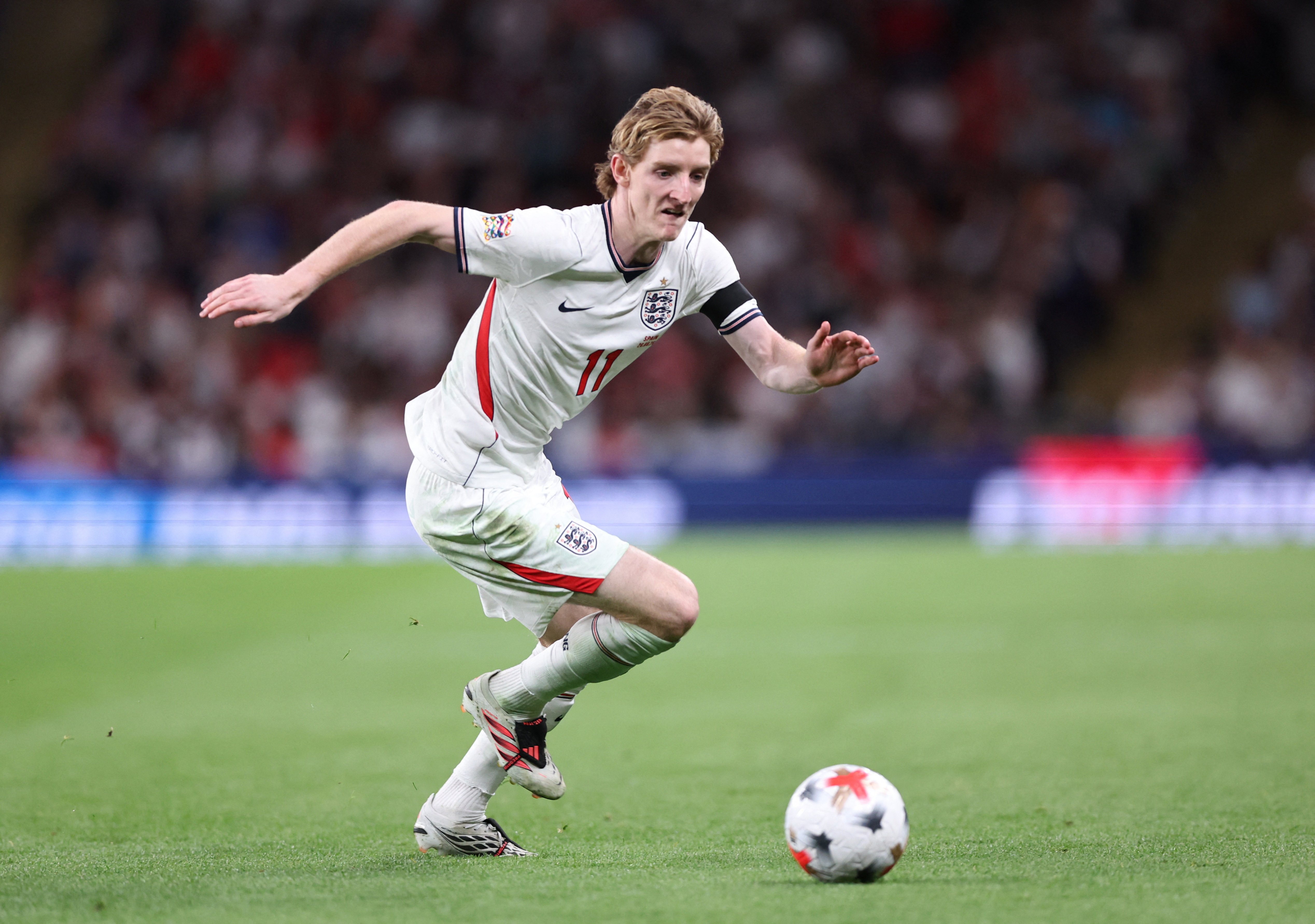 England's Anthony Gordon in action as we make our best Croatia vs. England prediction