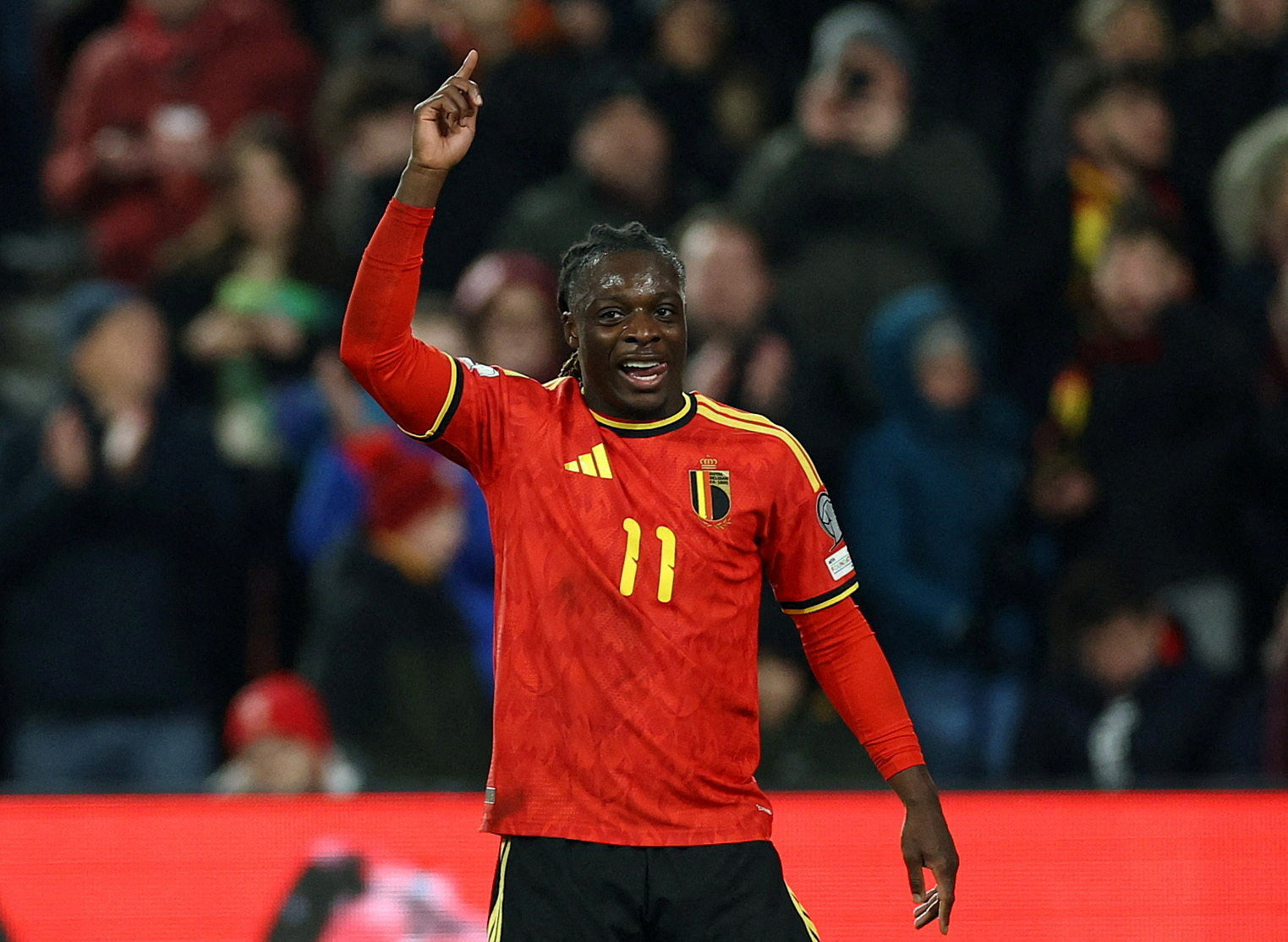 Belgium's Jeremy Doku celebrates scoring as we make our best Belgium vs. Egypt predictions