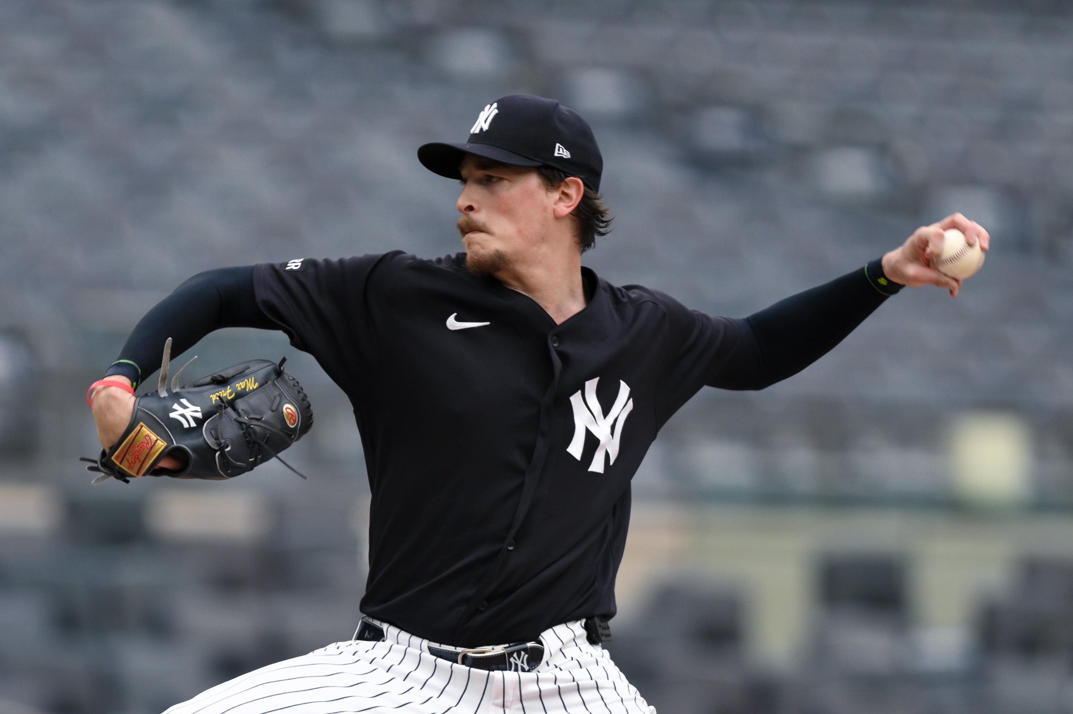 New York Yankees pitcher Max Fried - who's featured in my best strikeout props today - throws. 