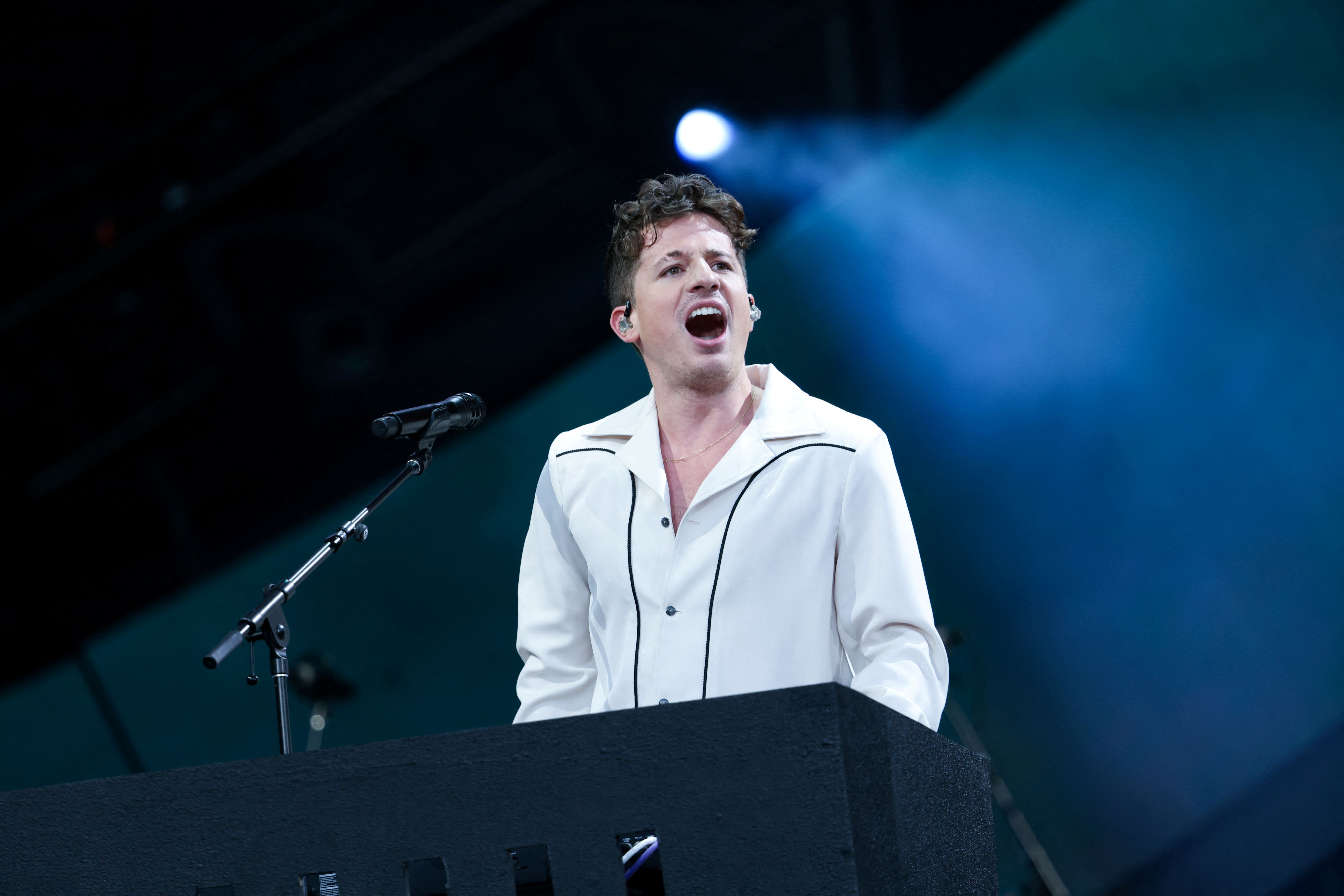 Charlie Puth, seen here performing, will sing the national anthem at Super Bowl 2026 as we break down the Super Bowl national anthem odds.