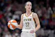 Caitlin Clark (22) of the Indiana Fever dribbles the ball as we offer our best Fever vs. Storm prediction and expert picks for Wednesday's game at Climate Pledge Arena.
