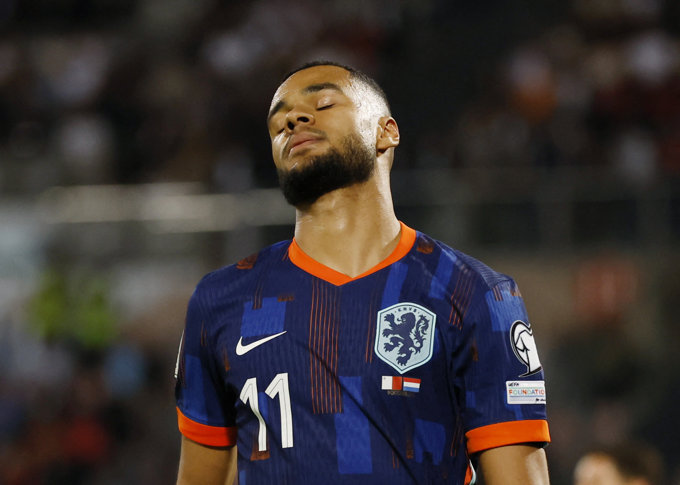 Netherlands' Cody Gakpo reacts as we break down our Netherlands vs. Sweden prediction.