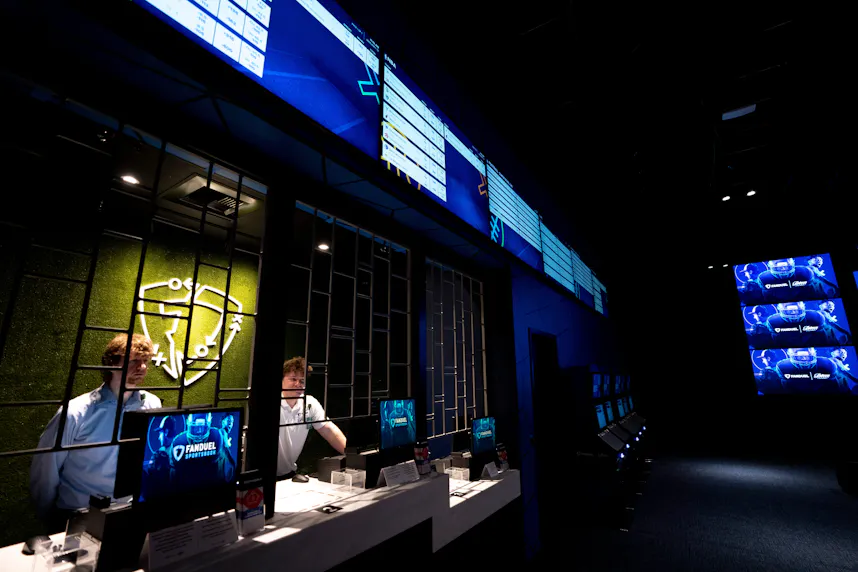A view of the FanDuel Sportsbook betting area as we look at FanDuel making another donation to Operation HOPE.
