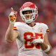 Travis Kelce of the Kansas City Chiefs reacts after a catch for a first down in the third quarter against the Arizona Cardinals, and we offer new U.S. bettors our exclusive FanDuel promo code for NFL Week 4.