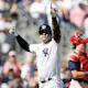 Gleyber Torres reacts after hitting a solo home run against the Boston Red Sox as we look at New York Yankees predictions and odds for 2023..