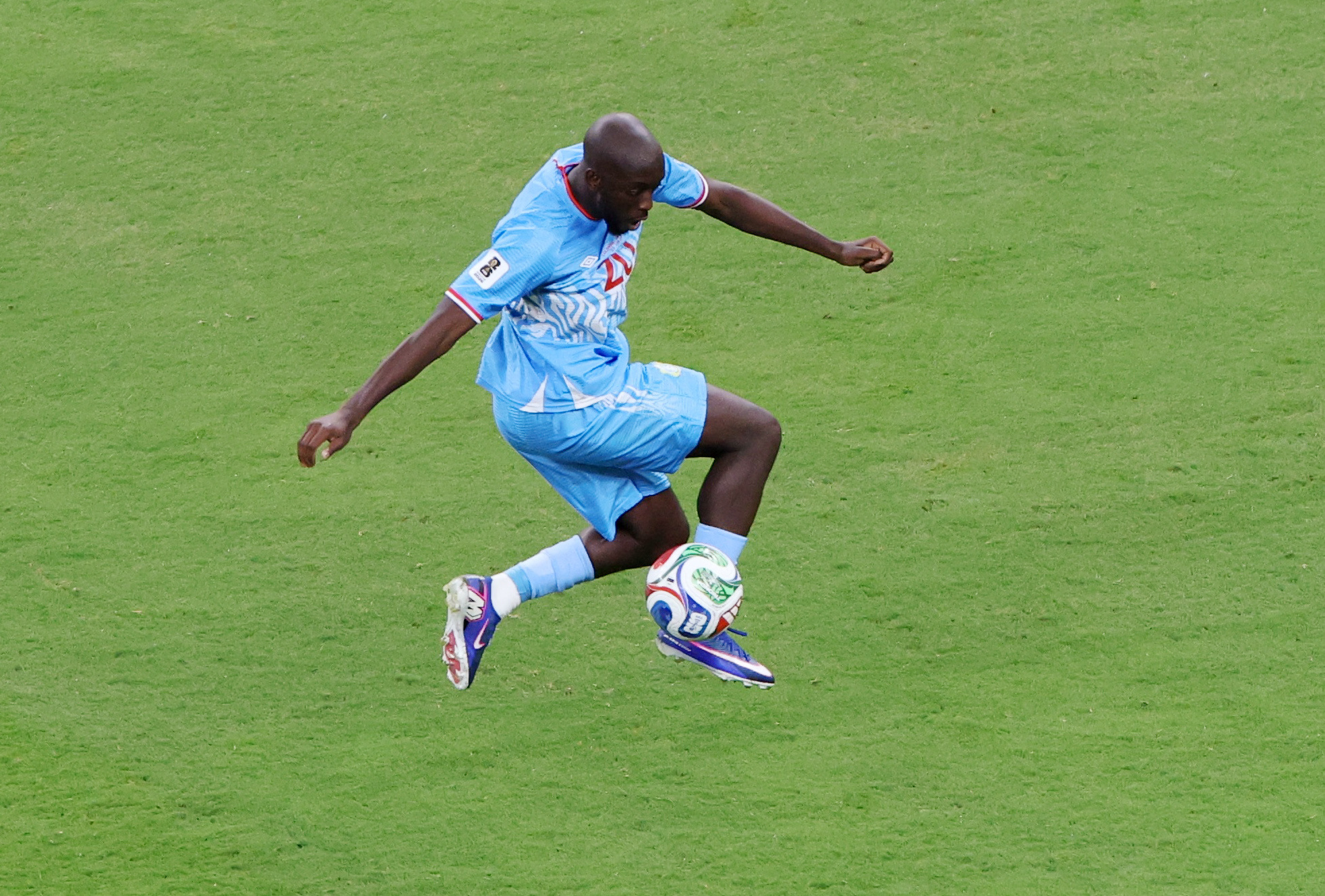 DR Congo's Yoane Wissa in action as he is featured in our DR Congo vs. Uzbekistan prediction.