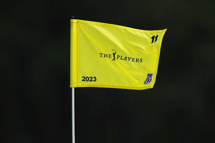 A pin flag is displayed during a practice round as we look at our Players Championship best bets.
