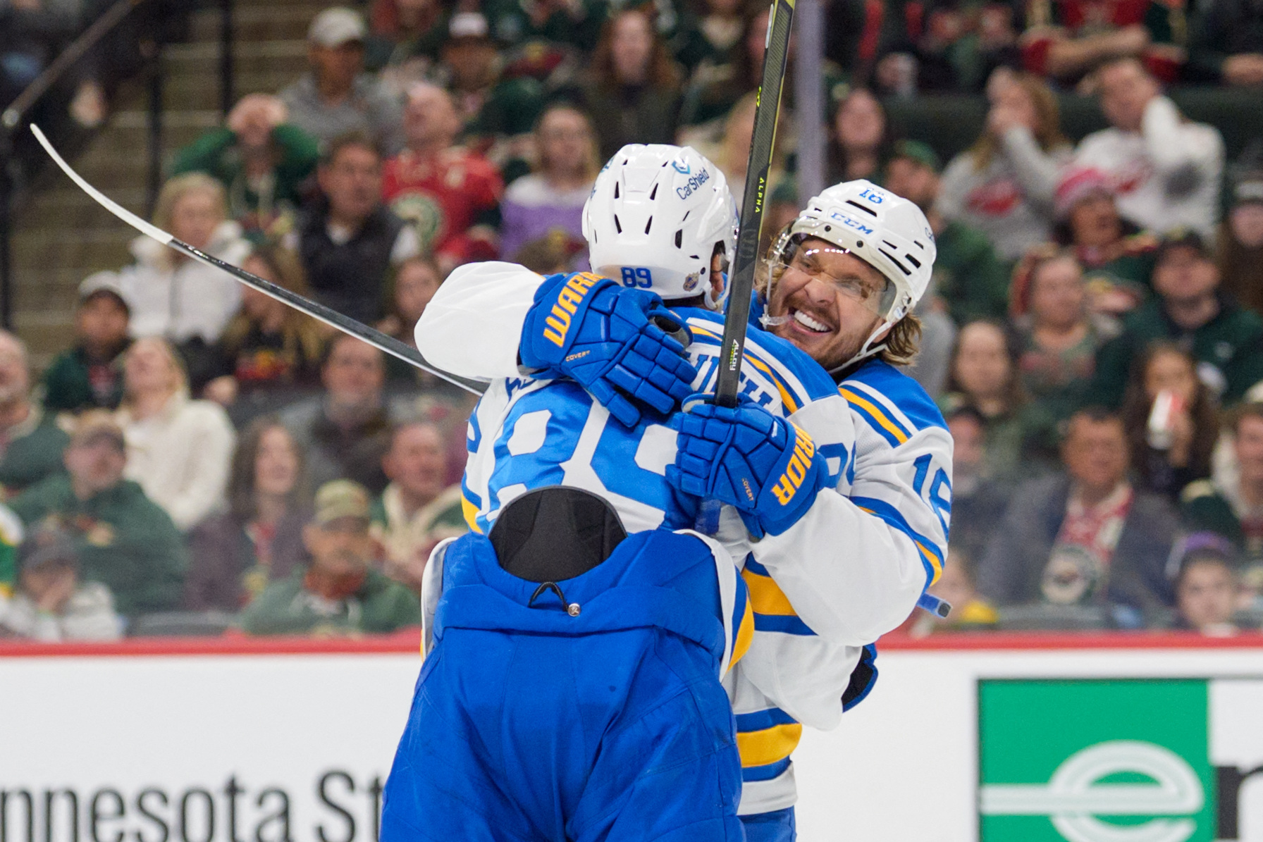 St. Louis Blues left wing Pavel Buchnevich celebrates with center Robert Thomas as we look at FanDuel and DraftKings reap profits but pay no taxes in Missouri