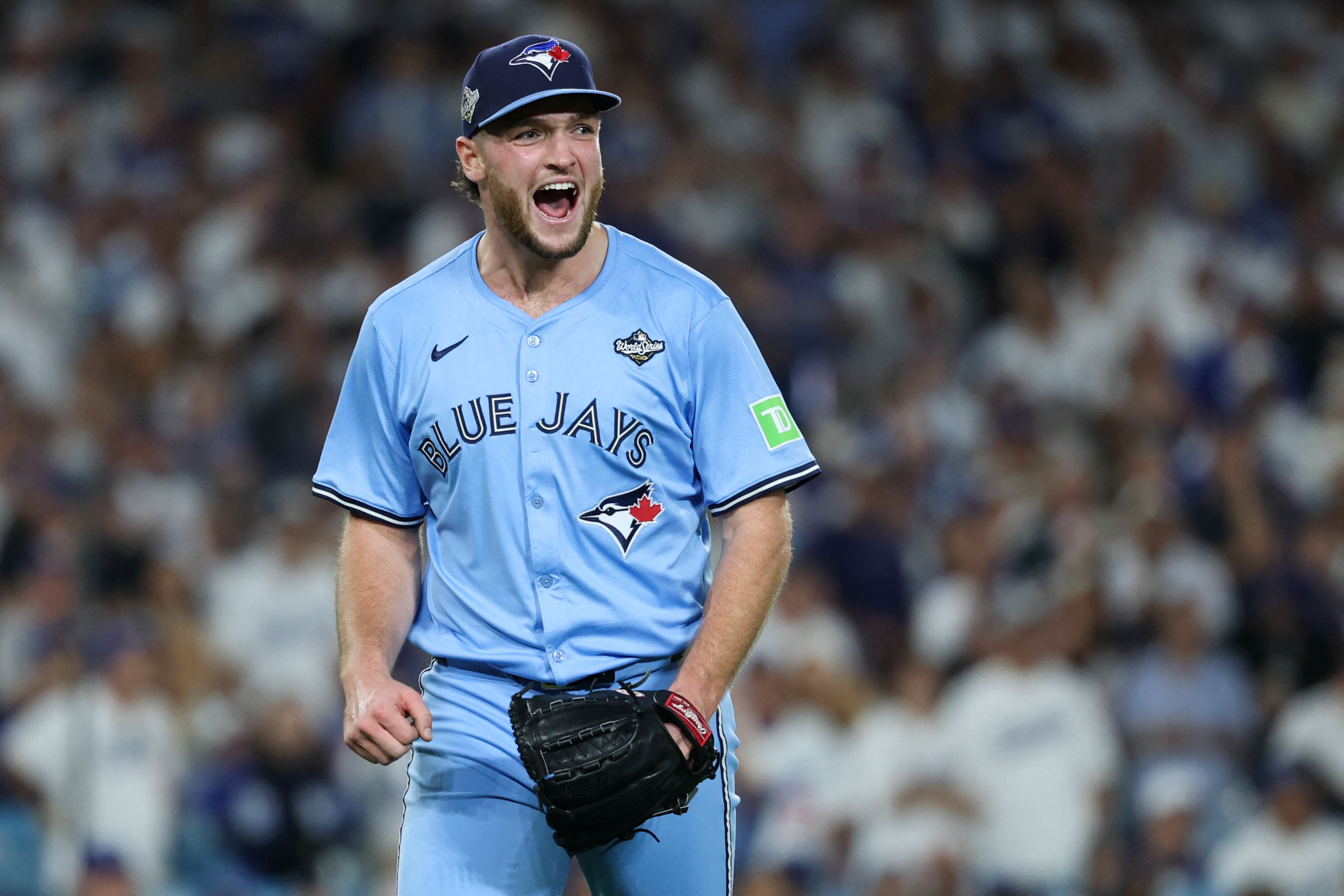Trey Yesavage celebrates, and he's key to Blue Jays vs. Twins prediction