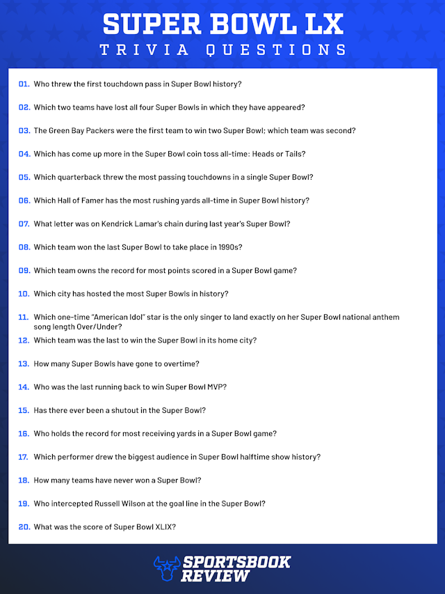 Super Bowl Trivia Questions and Answers (Printable) | Seahawks vs. Patriots Trivia Contest