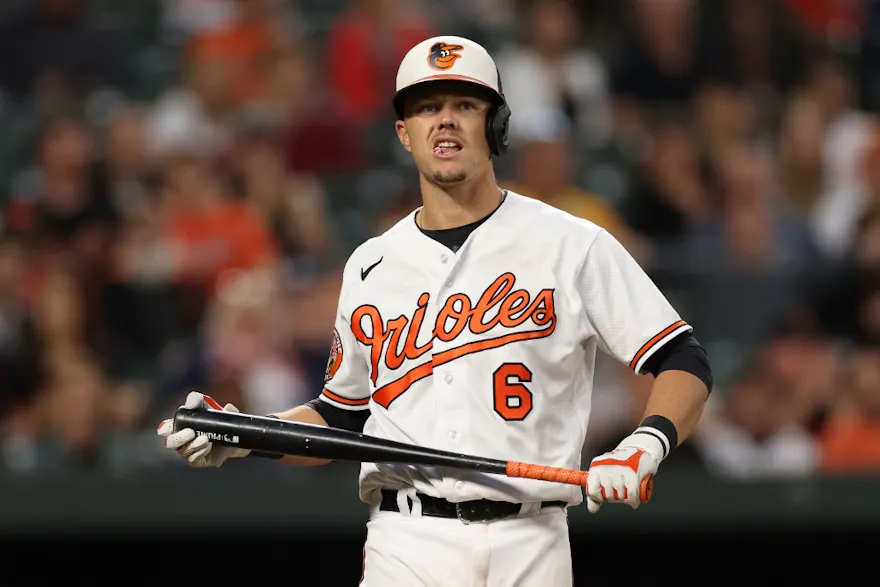 Ryan Mountcastle #6 of the Baltimore Orioles as we look at the Maryland sports betting financials for February 2024.