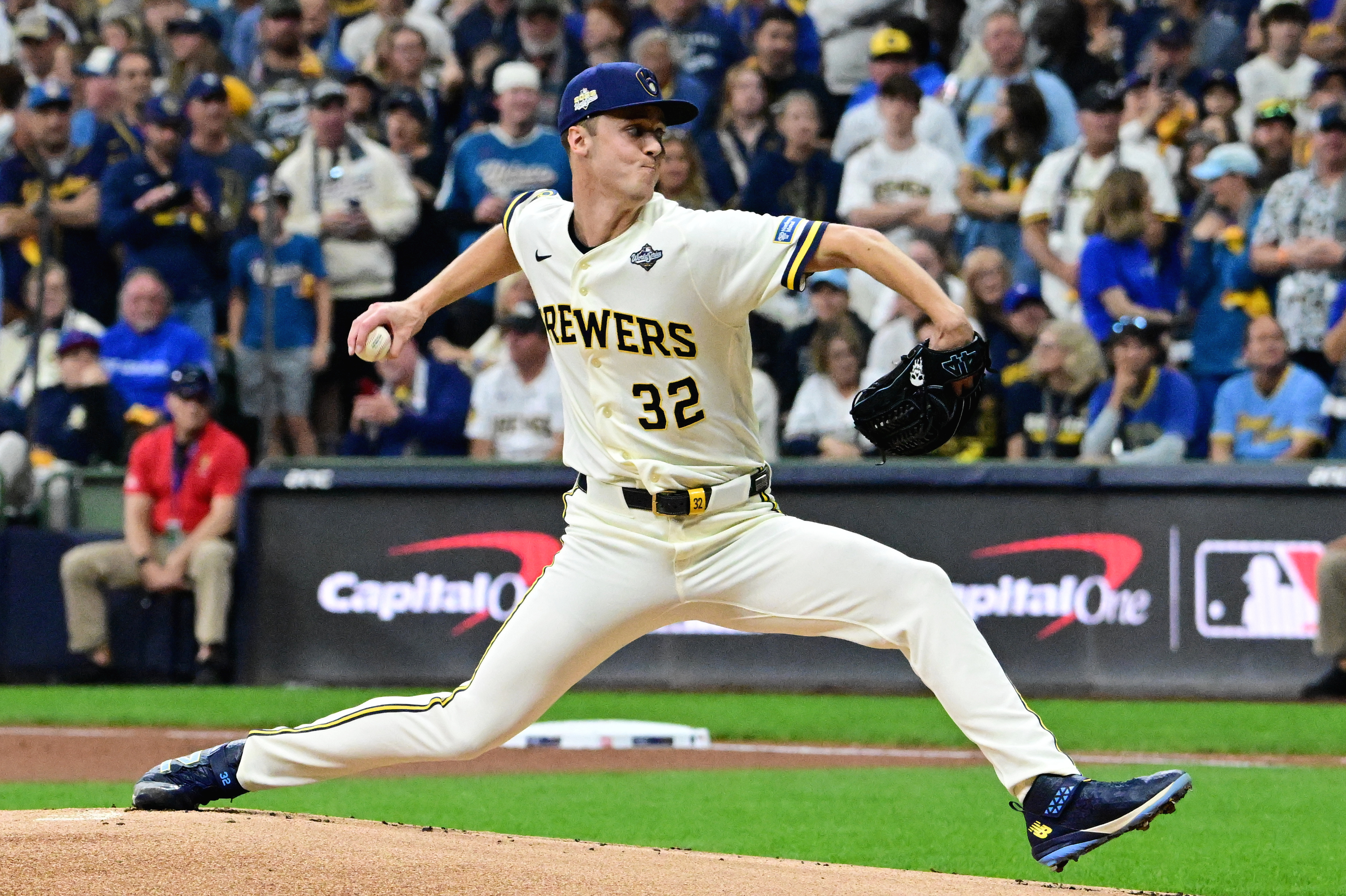 Milwaukee Brewers pitcher Jacob Misiorowski pitches as we make our best Brewers vs. Rays World Series Game 5 prediction.
