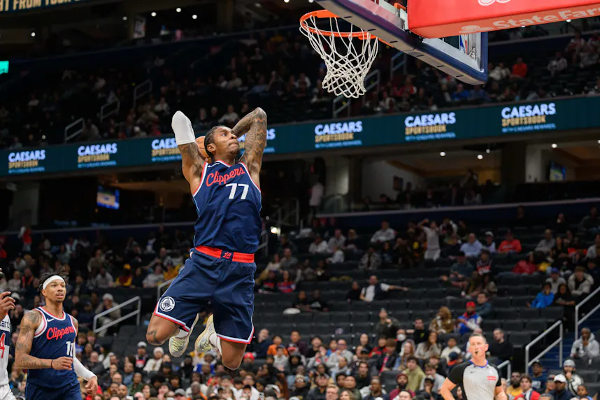LA Clippers guard Kevin Porter Jr. slam dunks as we make our best Clippers vs. Timberwolves NBA player prop bets.