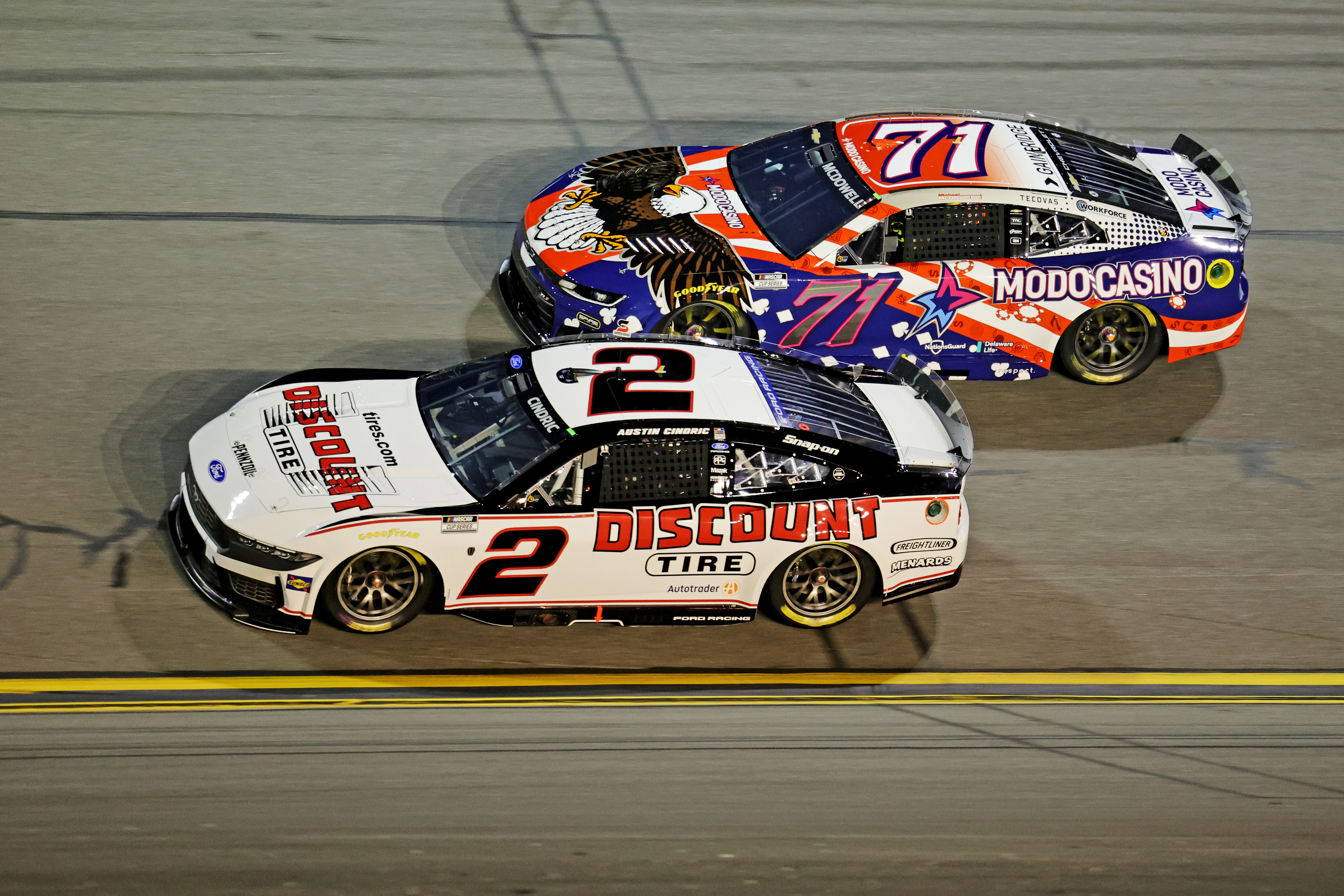 Driver Austin Cindric (2) driving as we break down our Autotrader 400 predictions.