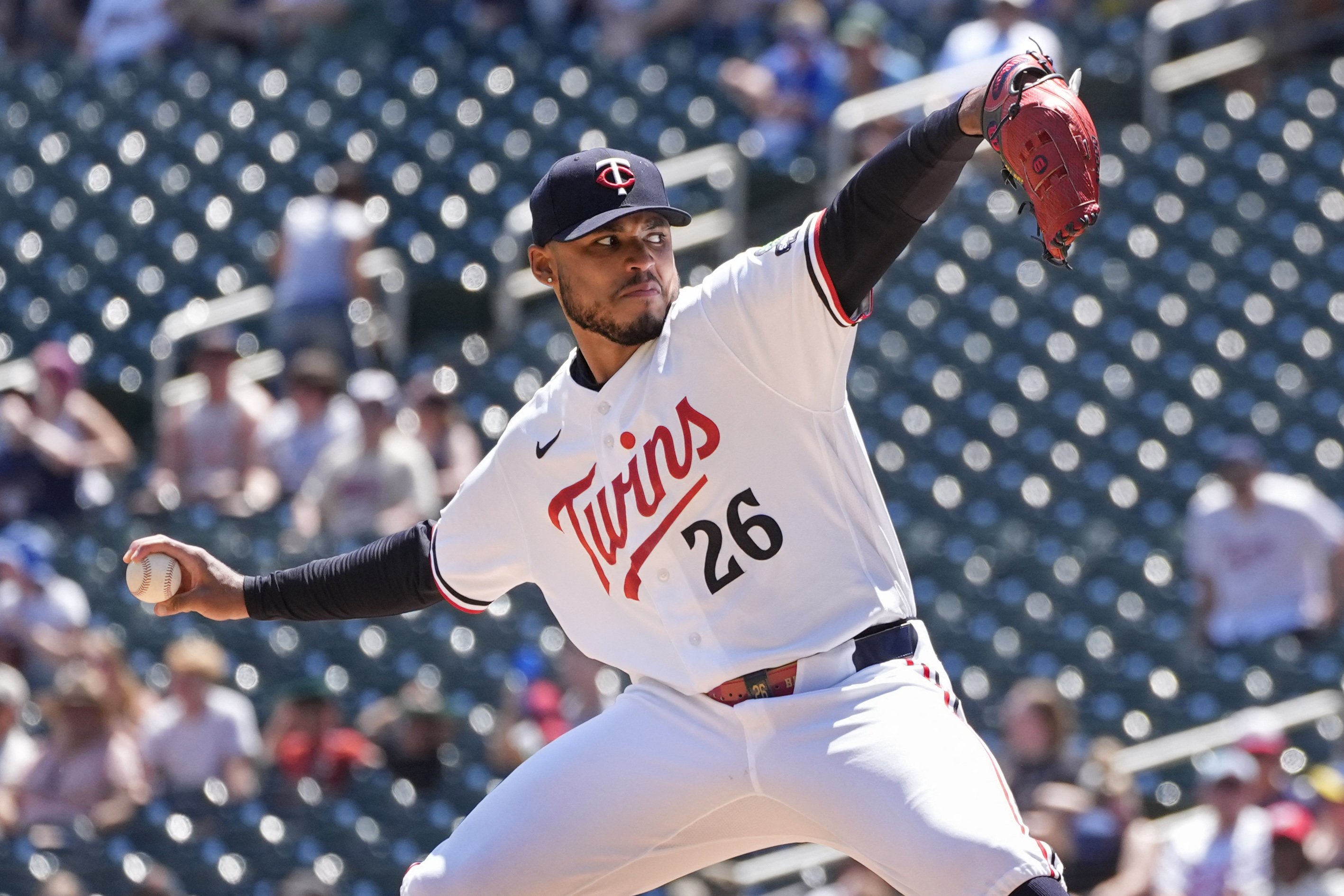 Minnesota Twins pitcher Taj Bradley - who's featured in my best NRFI bets today - delivers the ball during the first inning.