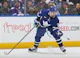 Auston Matthews #34 of the Toronto Maple Leafs grabs a puck as we look at the best 2024 Rocket Richard Trophy odds.