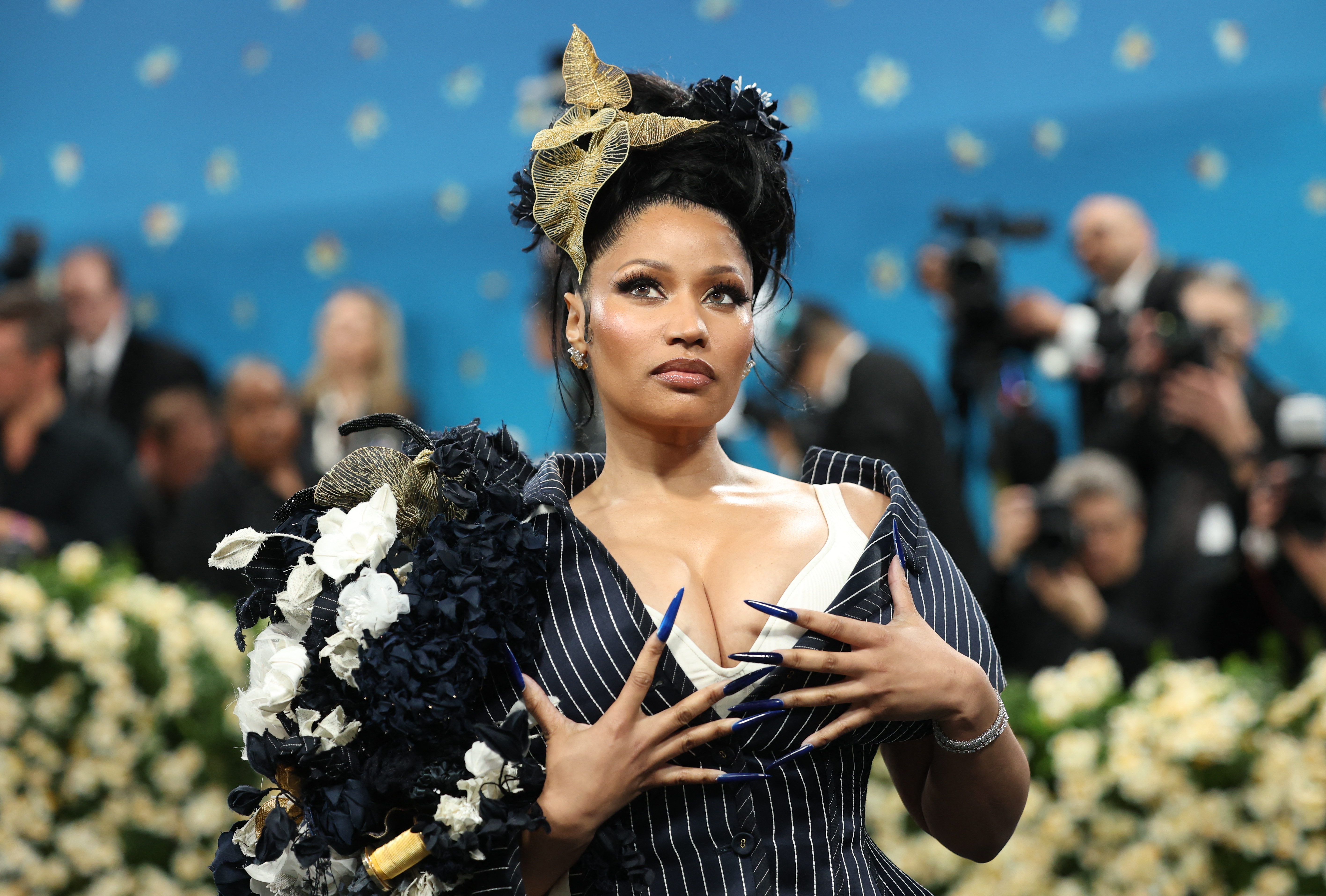 Nicki Minaj poses during the Met Gala as we look at the All-American halftime show odds