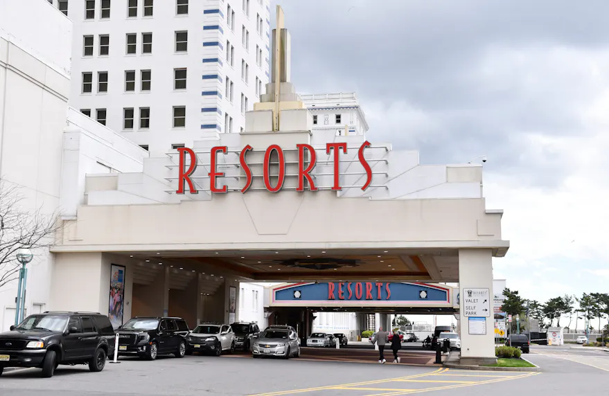 A view of the exterior of Resorts Casino Hotel in Atlantic City as we look at new games that DraftKings Sportsbook is bringing to the casino floor.