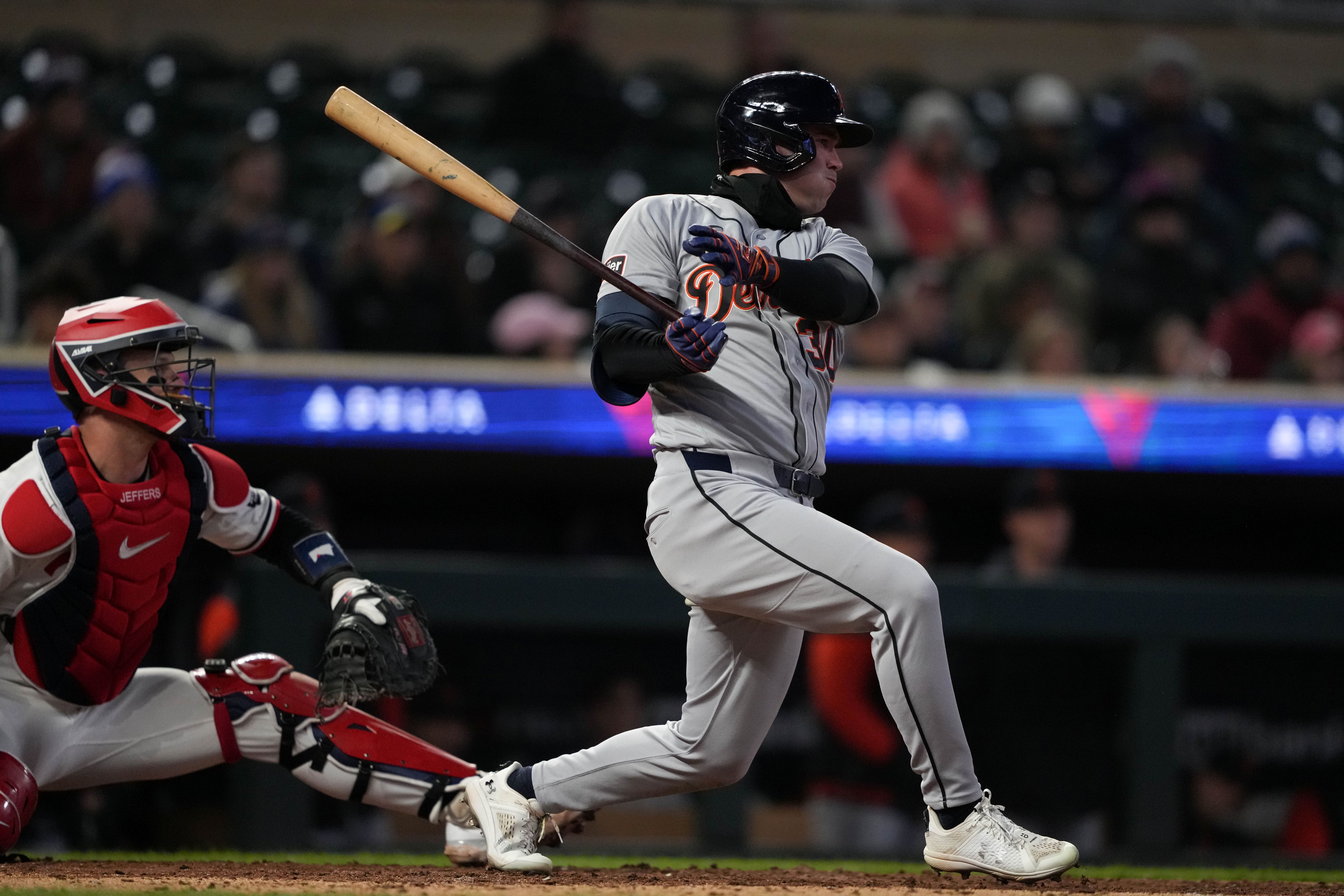 Detroit Tigers right fielder Kerry Carpenter hits an RBI single as we make our best Tigers vs. Twins prediction.