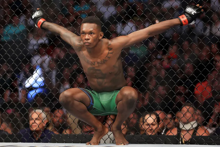 Israel Adesanya of Nigeria looks on before his middleweight title bout against Jared Cannonier during UFC 276 at T-Mobile Arena on July 02, 2022 in Las Vegas, Nevada.