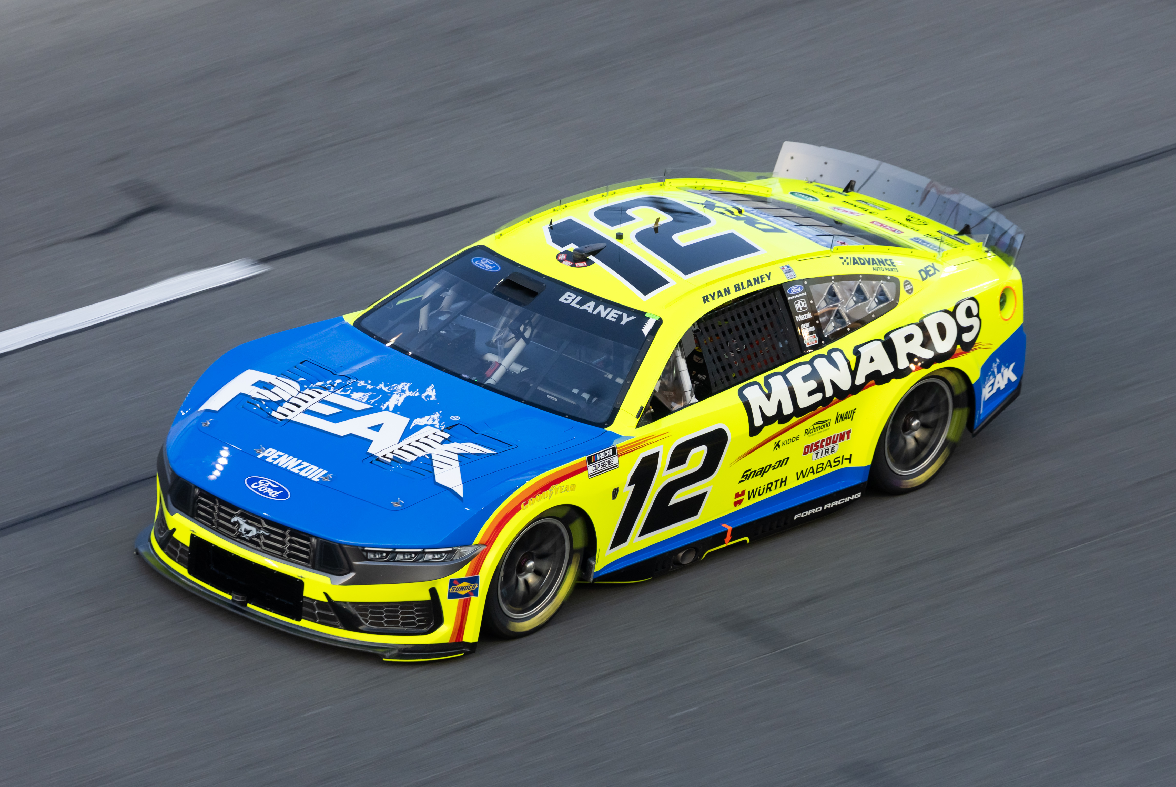 NASCAR Cup Series driver Ryan Blaney (12), who leads our NASCAR AI predictions at Phoenix, during practice for the Daytona 500 at Daytona International Speedway.