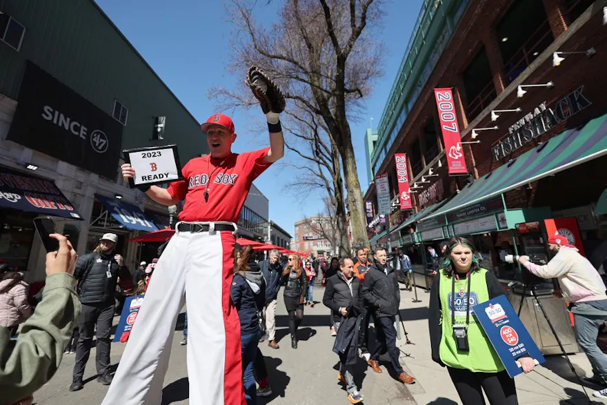 Boston Red Sox fans enter the stadium as Massachusetts experienced better sports betting results in August.