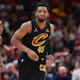 Donovan Mitchell of the Cleveland Cavaliers celebrates a 3-pointer against the Chicago Bulls during the second half at the United Center as we look at our Cavaliers-Magic prediction.