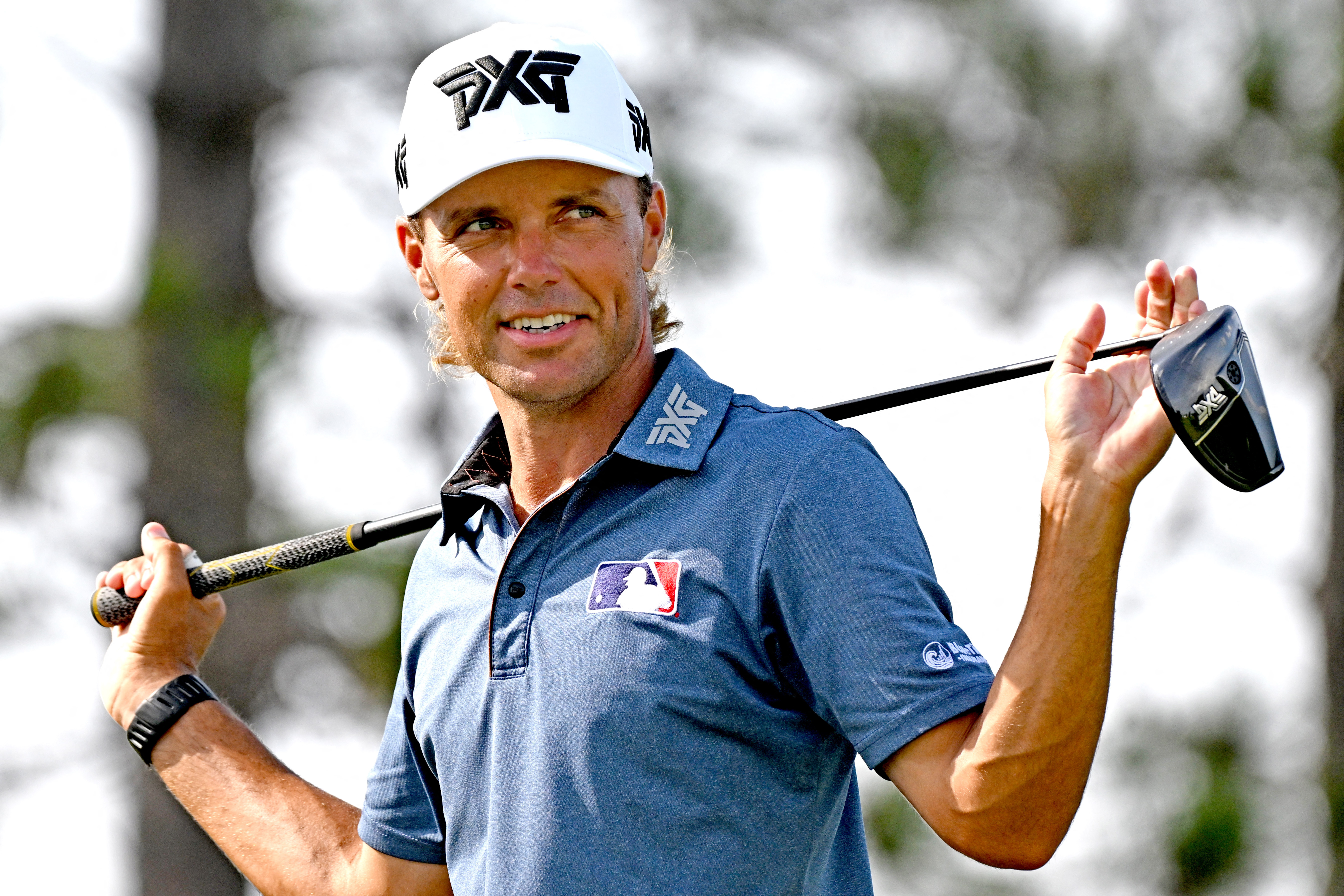 Eric Cole waits to hit his tee shot as he is featured in our Travelers Championship Second-Round leader prediction & odds.