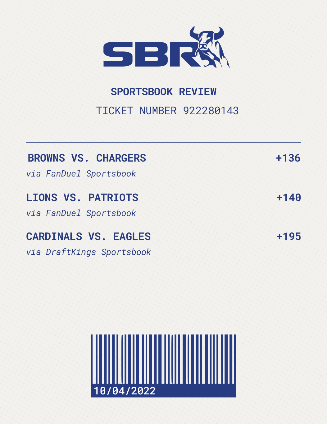 NFL opening odds Week 5 starts 10/4/2022