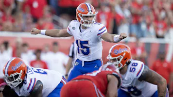 Graham Mertz #15 of the Florida Gators features in our SEC best bets.