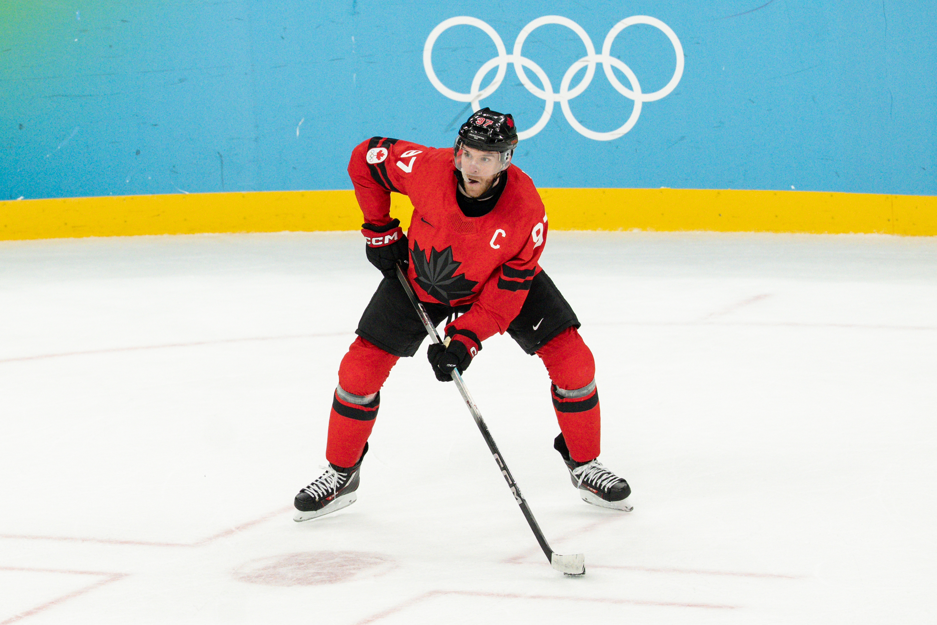 Connor McDavid in action as we provide our Canada vs. USA player props for the Olympic men's gold medal game. 