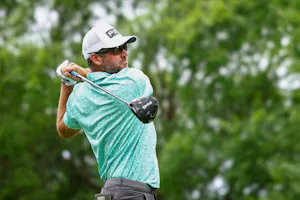 Corey Conners of Canada hits a tee shot as we look at our best PGA Championship long-shot picks