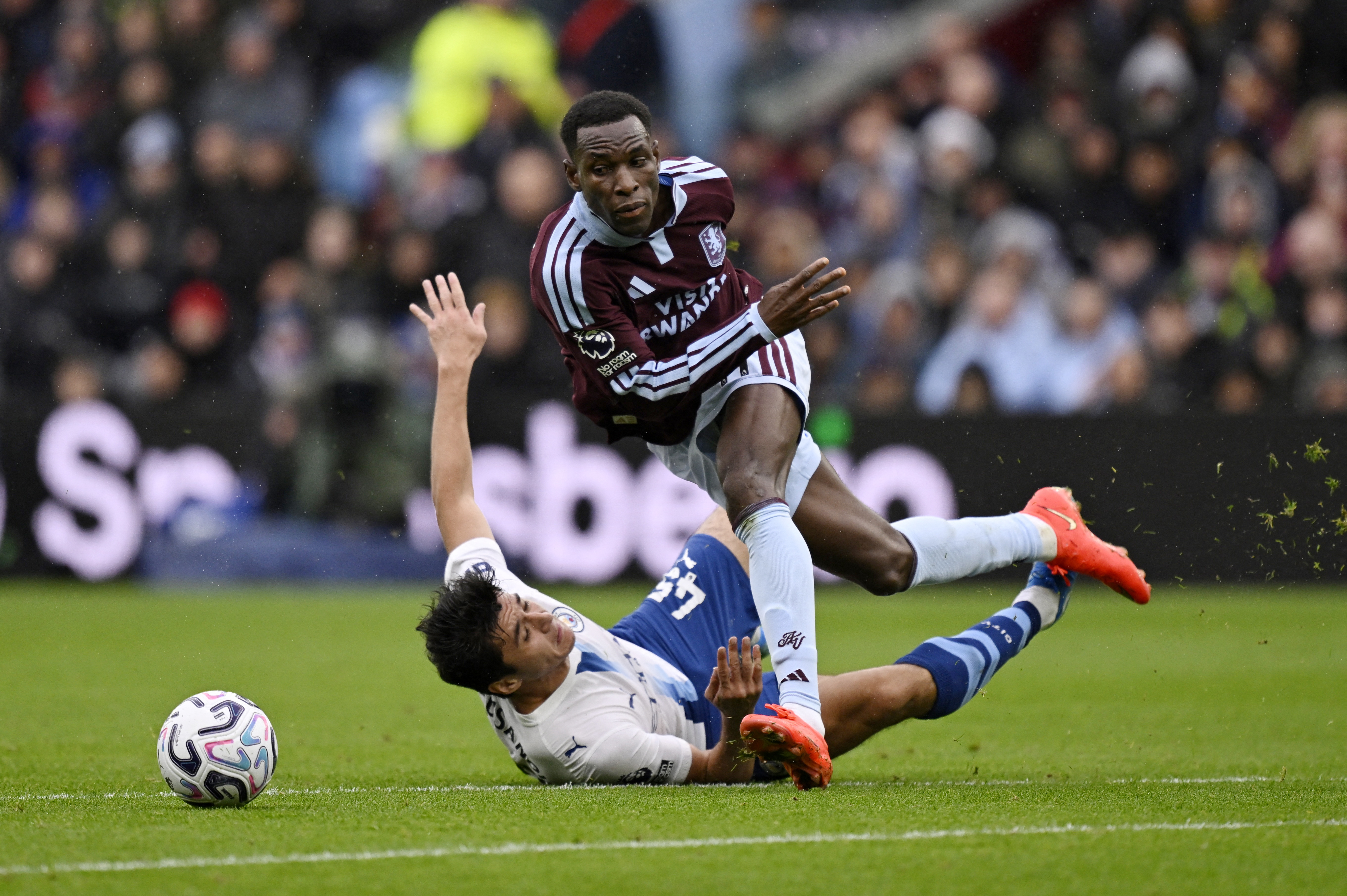 Pictured: Aston Villa's Nicolas Jackson with the ball as we break down our Premier League Goal Scorer Picks Matchweek 9: EPL Expert Picks & Predictions. Photo by REUTERS/Tony O Brien.