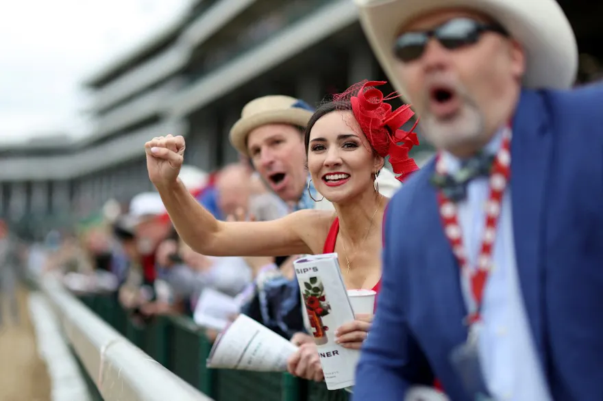 Fans cheer prior to the Kentucky Derby as we detail Circa Sports launching in the Kentucky sports betting market.