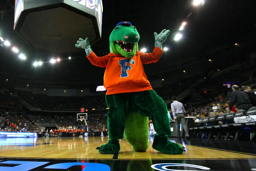 Albert, the mascot for the Florida Gators performs against the Virginia Cavaliers during the second round of the 2012 NCAA Men's Basketball Tournament as we look at the legal battles facing Florida.