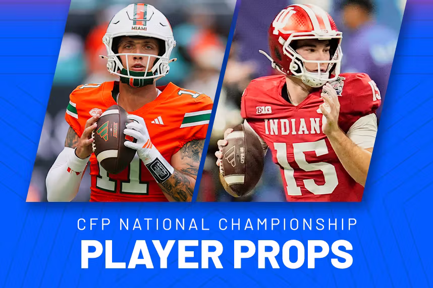 We're breaking down our Miami vs. Indiana player props and best bets for the CFP National Championship.