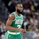 Jaylen Brown of the Boston Celtics against the Indiana Pacers as we look at our bet365 promo code for 76ers-Celtics.