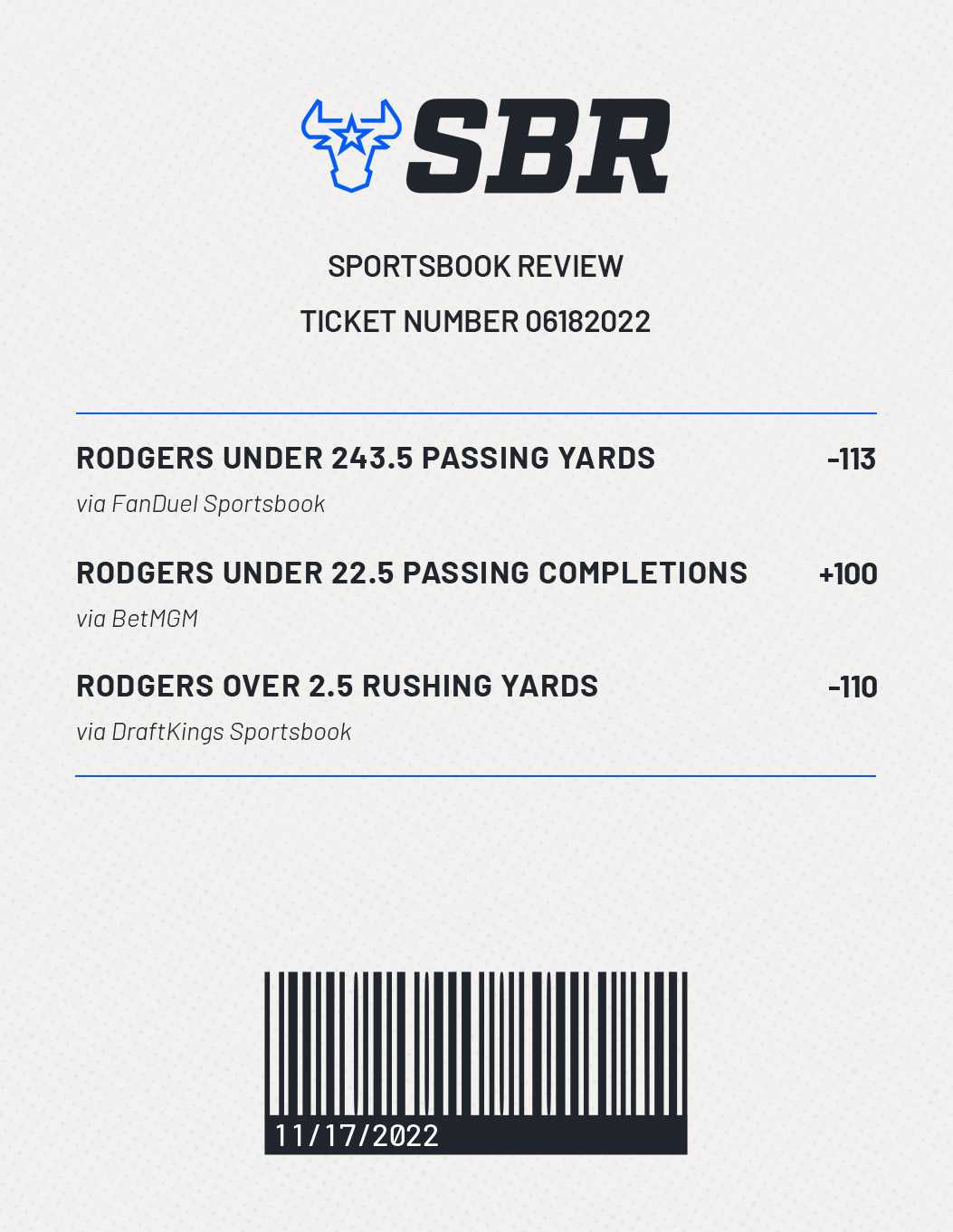 Aaron Rodgers Passing Yards Over/Under Player Prop Odds, Projections & Picks