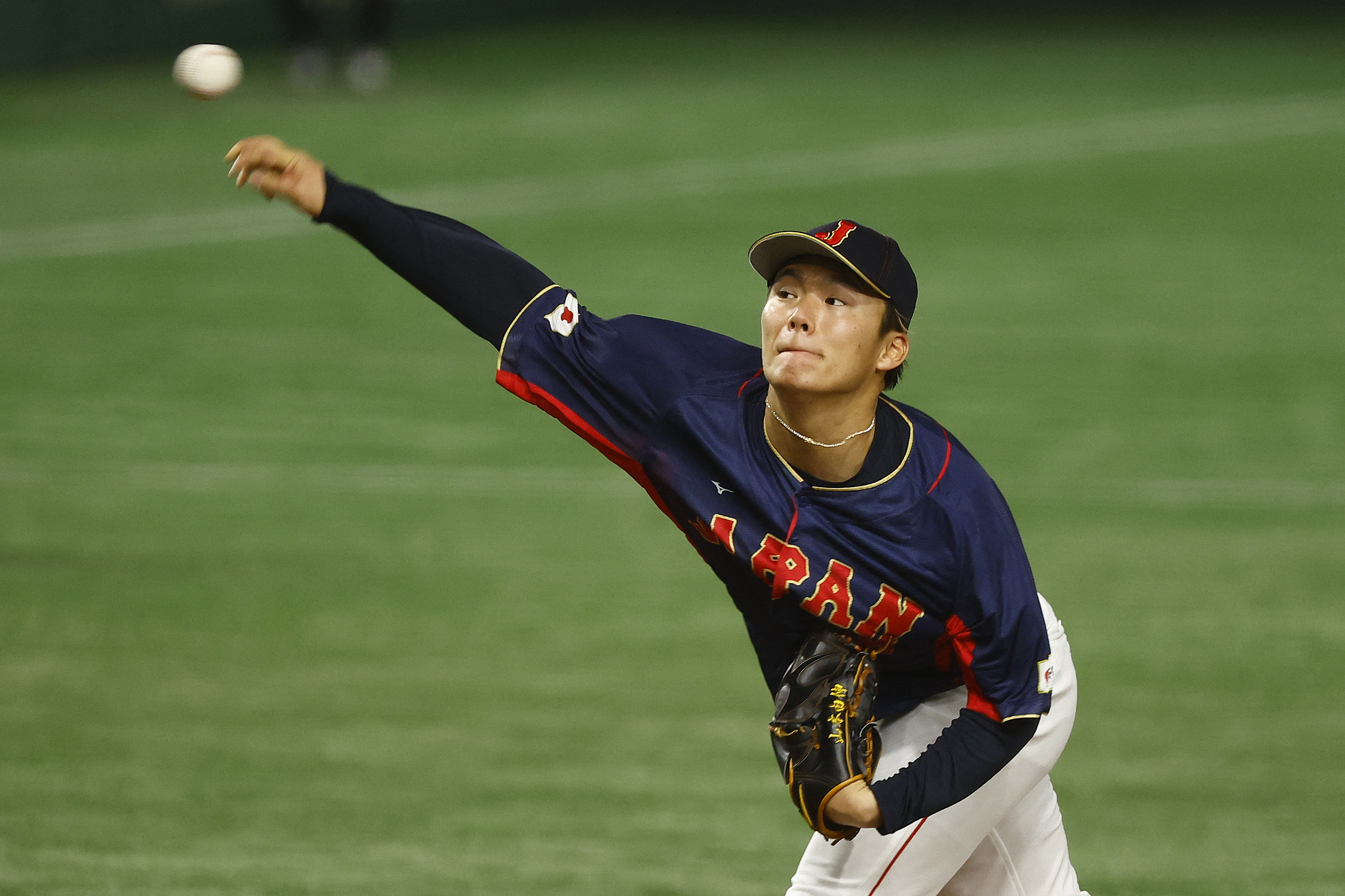 Yoshinobu Yamamoto in action during the 2023 World Baseball Classic, and he headlines our WBC pitching betting guide for the 2026 tournament.