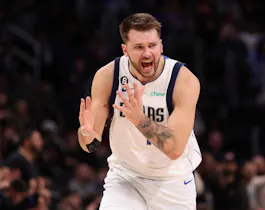 Luka Doncic of the Dallas Mavericks reacts to a missed basket while playing the Detroit Pistons and we offer our top odds and picks for Mavericks vs. Grizzlies on Monday.