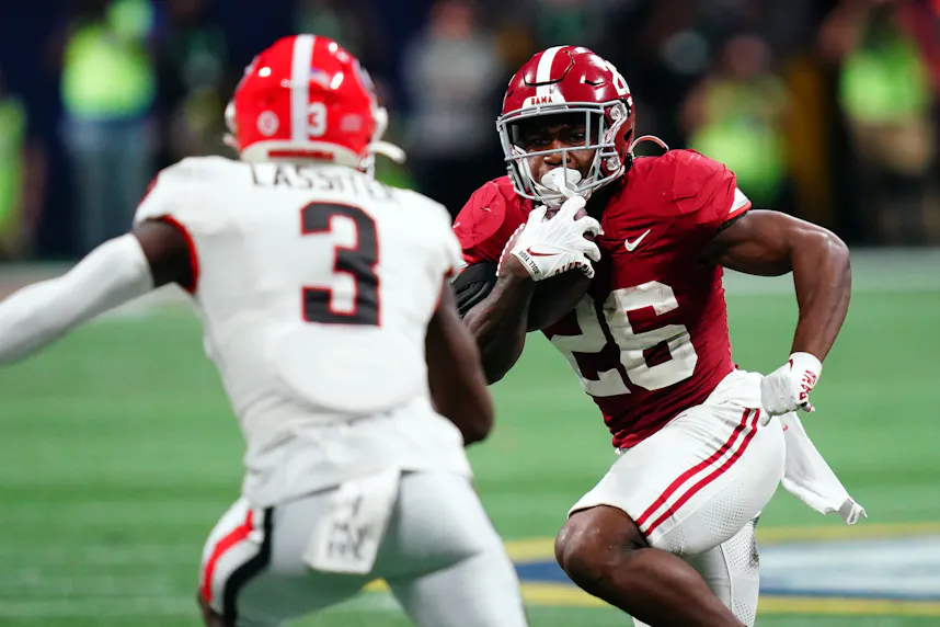 Alabama running back Jam Miller runs against Georgia defensive back Kamari Lassiter (3) in the SEC Championship. Georgia vs. Alabama is among the most important games for new College Football Playoff bracket.