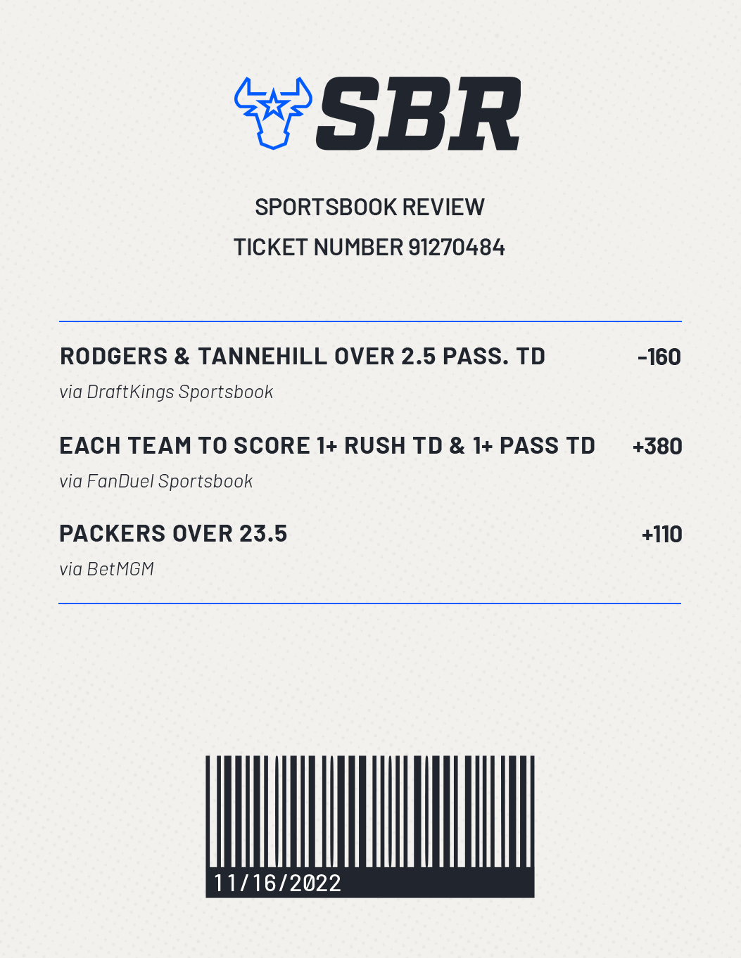 NFL Sunday Night Football Same Game Parlay Picks at +380 Odds