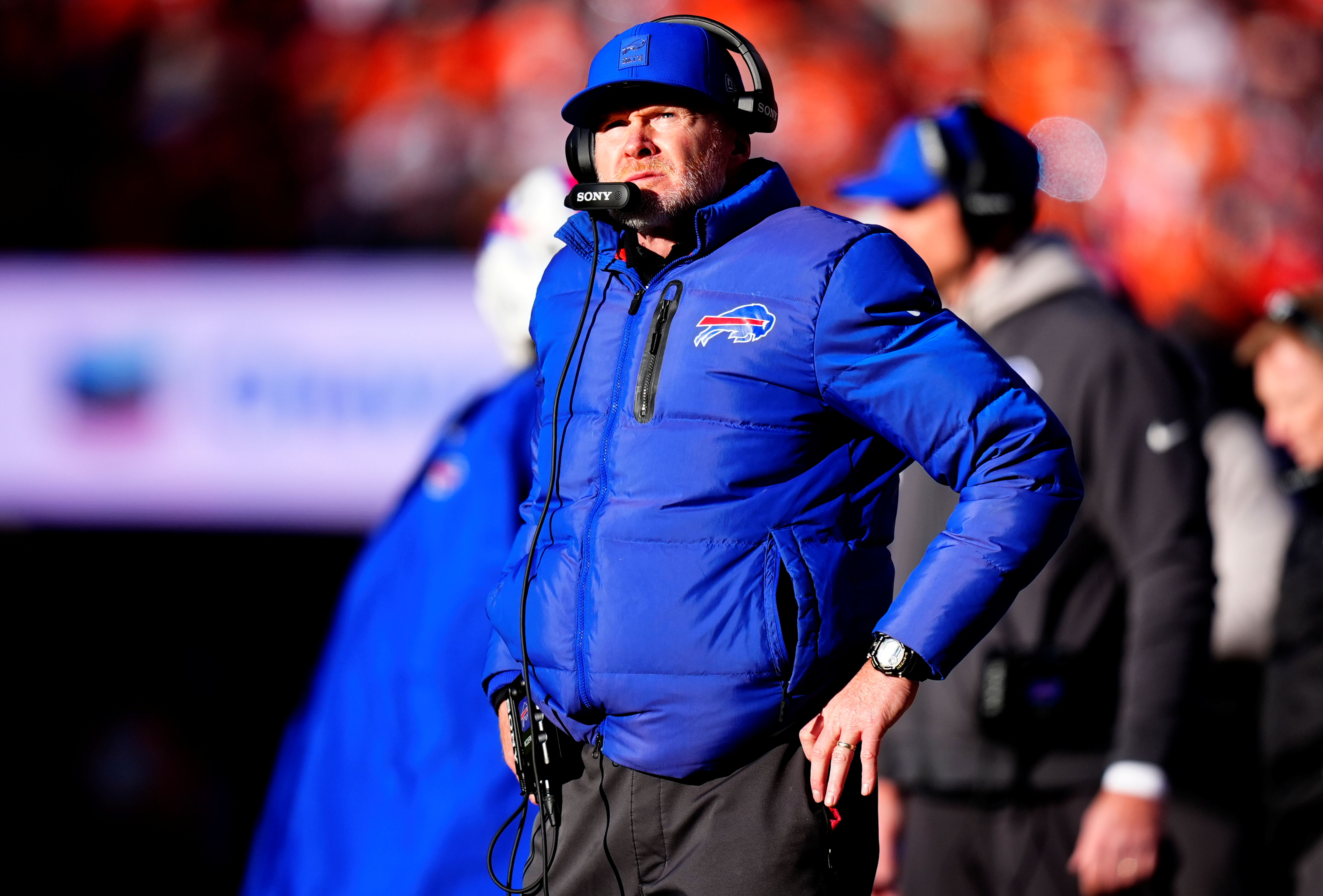 Buffalo Bills head coach Sean McDermott looks on, and we're examining where he ranks among the remaining head coaching candidates
