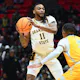 Jourdan Smith #11 of the Grambling State Tigers looks to pass as we look at our best Grambling vs. Montana State prediction for their 2024 March Madness First Four meeting