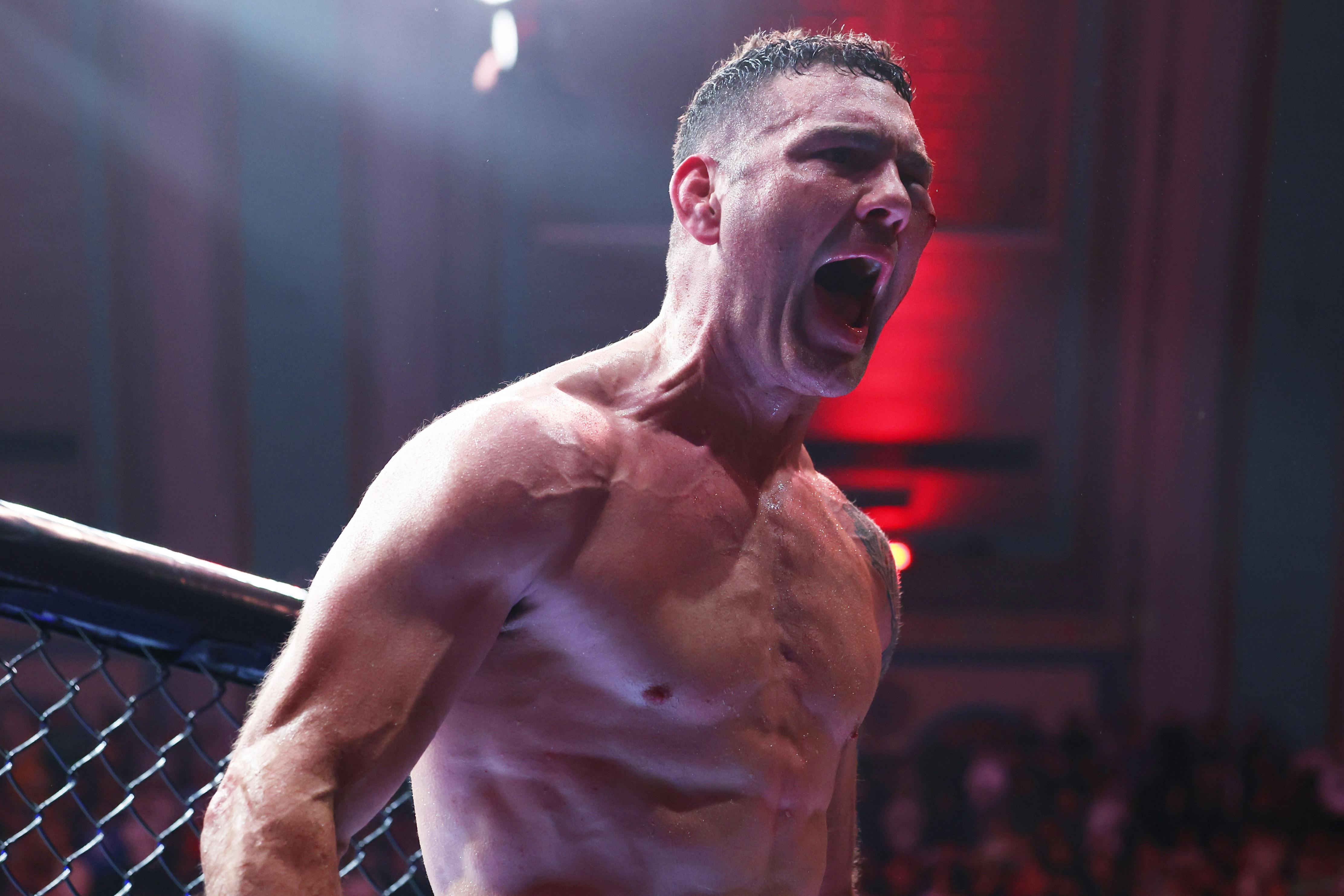 Chris Weidman celebrates as we look at the UFC 309 odds & betting lines.